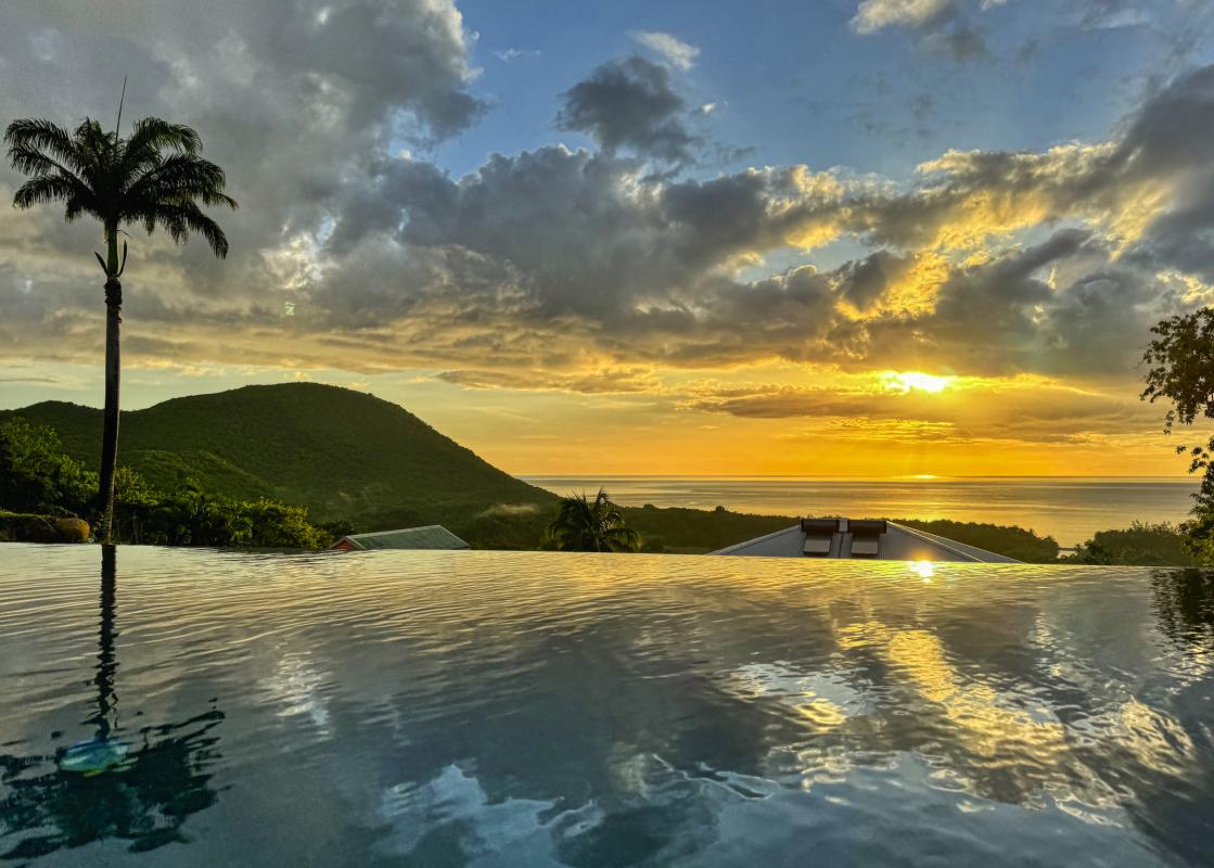 42_Location villa  vue mer Deshaies Guadeloupe_Coucher du soleil